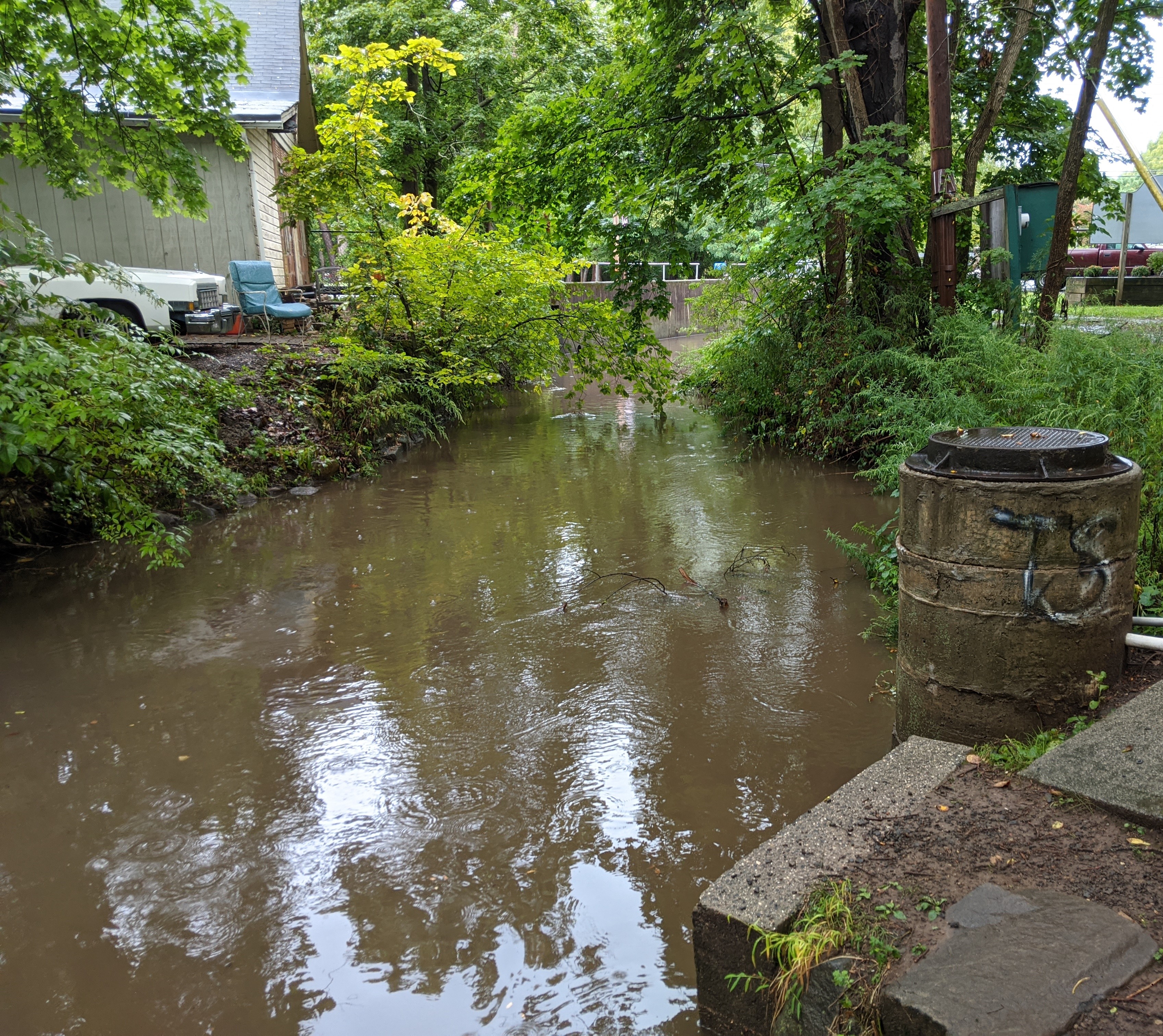 Photo looking upstram at Sparkill Creek in Tappan